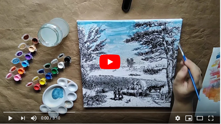 Gama de produse School Friendly Art - timelapse pictură pe pânză