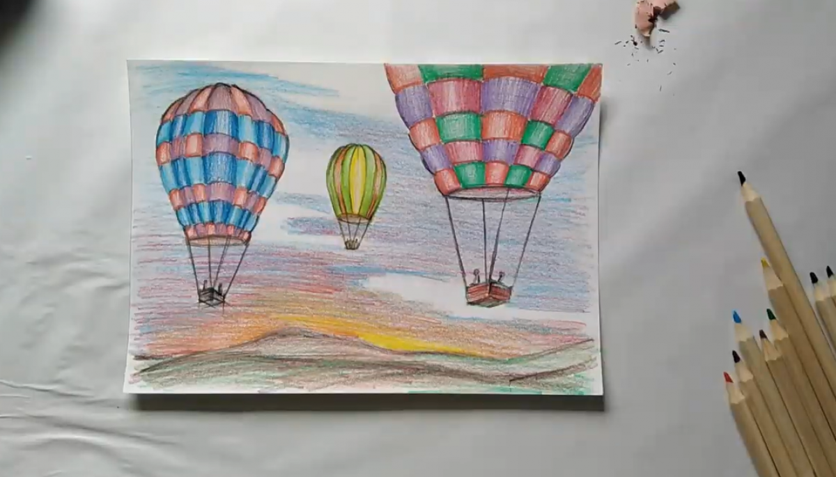 School Friendly Art creioane colorate - Timelapse desen