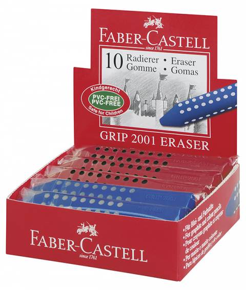 Radiera Creion Grip 2001 Rosu/Albastru Faber-Castell