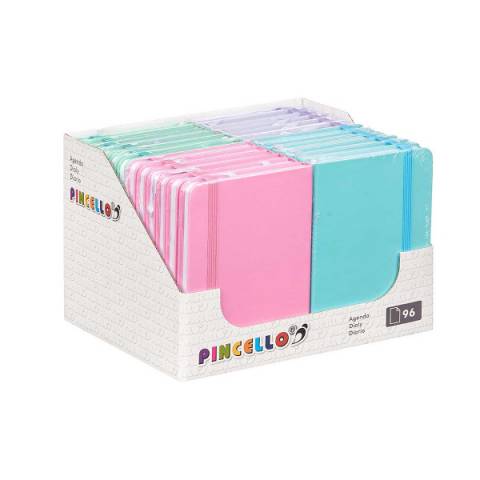 Agenda planificator buget A6, 96file, coperta tare, culori pastel