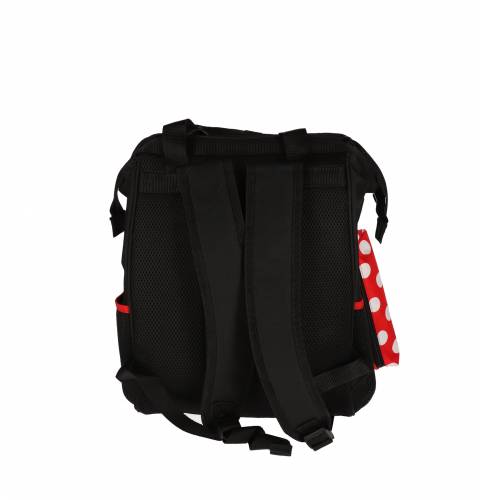 Ghiozdan Pentru Fete , Schoolfriendly , Compartiment Laptop , Material Impermeabil , penar 40x29x18cm, NEGRU ROSU