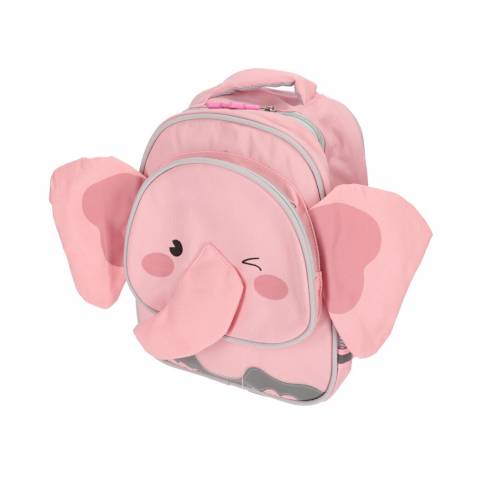 Ghiozdan Pregatitoare Fete, Schoolfriendly, 2fermoare ,30x24x11cm ,ELEFANT ROZ