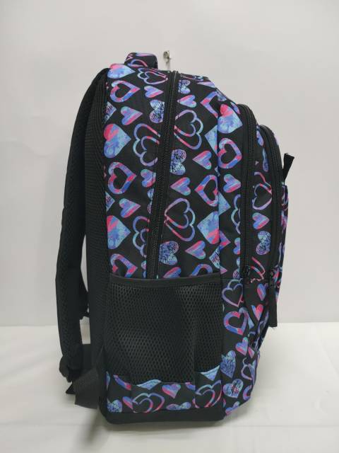 Ghiozdan SF 4F 45cm NEGRU Inimi – imagine produs 5