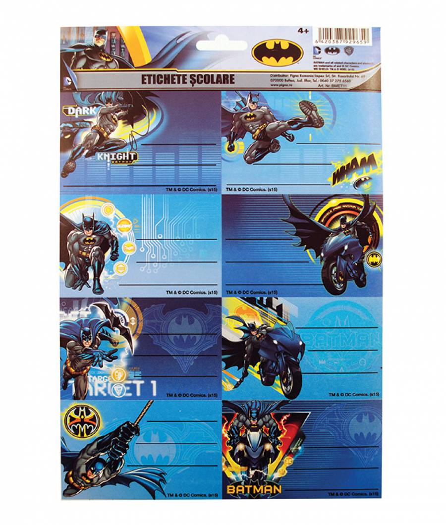 Etichete scolare 40 in set Batman