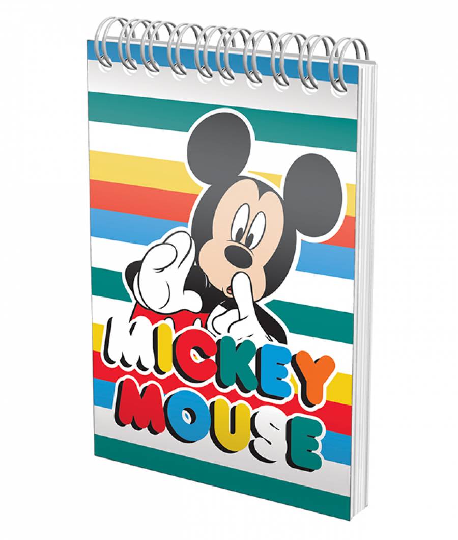 Blocnotes cu spira A6 70file matematica 80g/mp Mickey