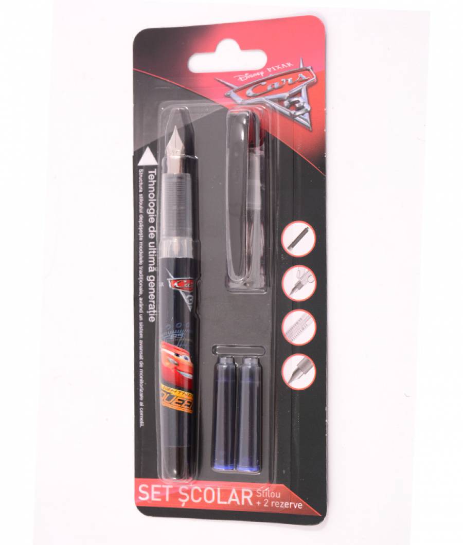 Blister Stilou Basic  cu 2 rezerve Cars 3 