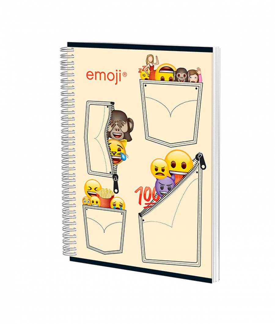 Caiet Spira Matematica, A4, Emoji Clasic , 80file, 70gr