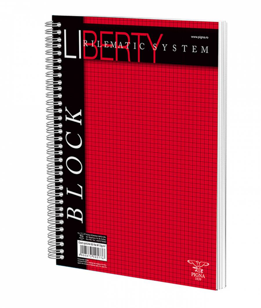 Caiet Spira LIBERTY A4 80file matematica