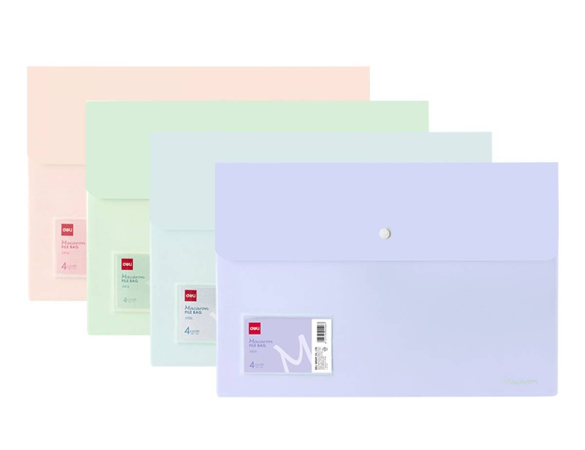 MAPA CU BUTON SI BUZUNAR EXT A4 CULORI MACARON DELI