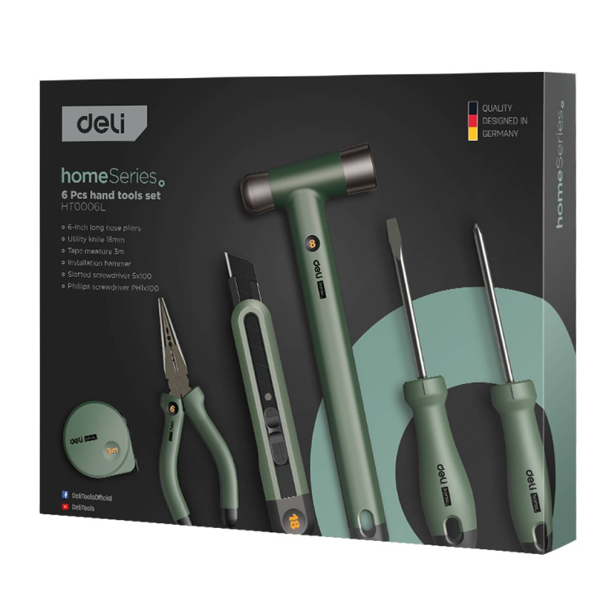 TRUSA SCULE 6 PIESE DE BAZA VERDE HOME SERIES DELI