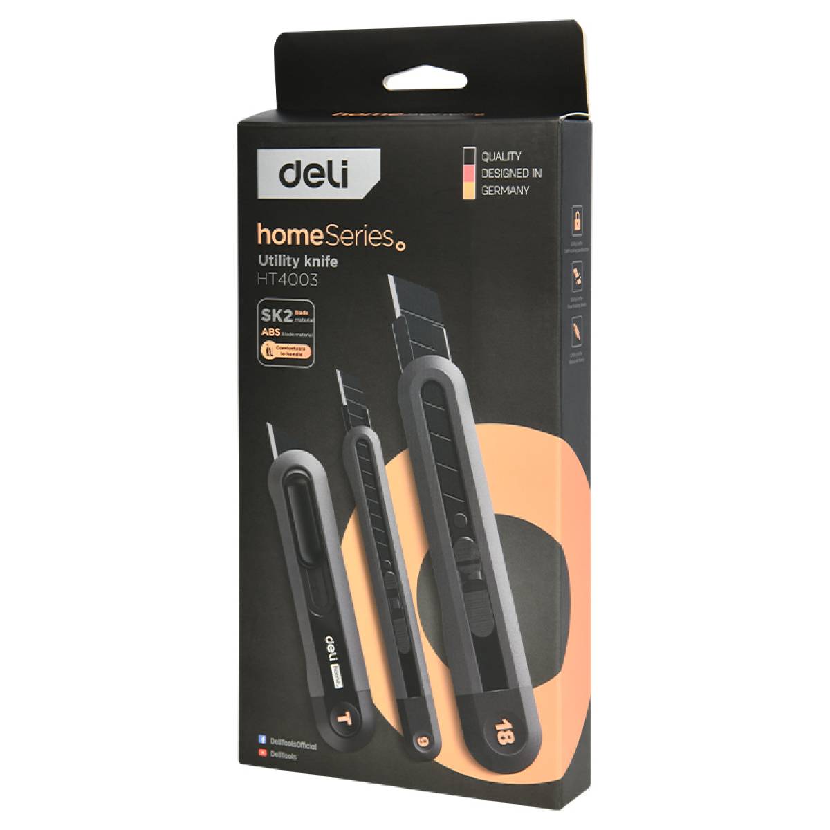 SET 3 CUTTERE NEGRE HOME SERIES DELI