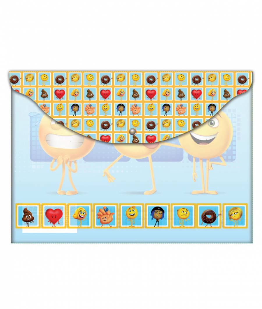 Mapa plastic cu buton Emoji A4