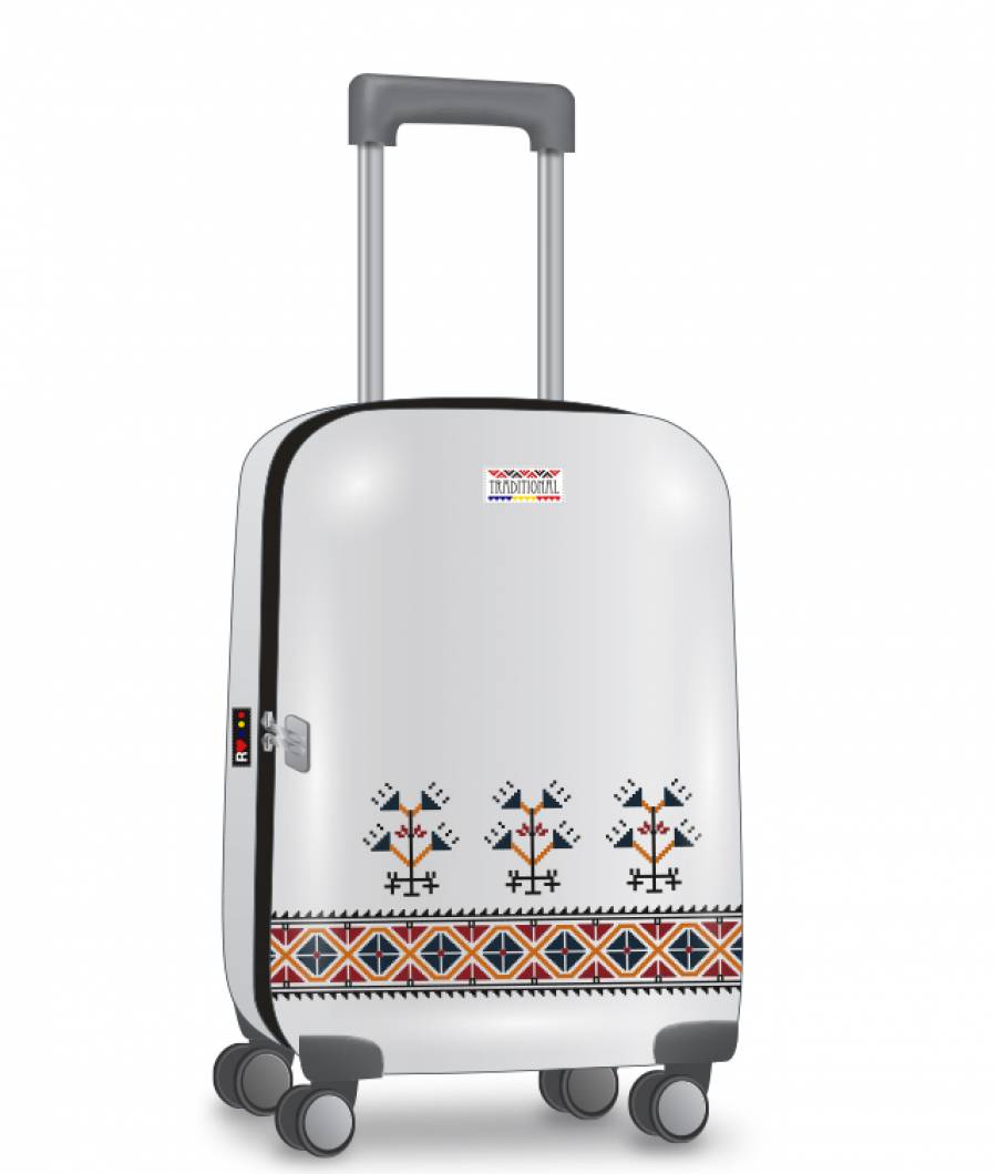 Valiza troller ETHNO 59cm ABS Mod 6 (folie de protectie)
