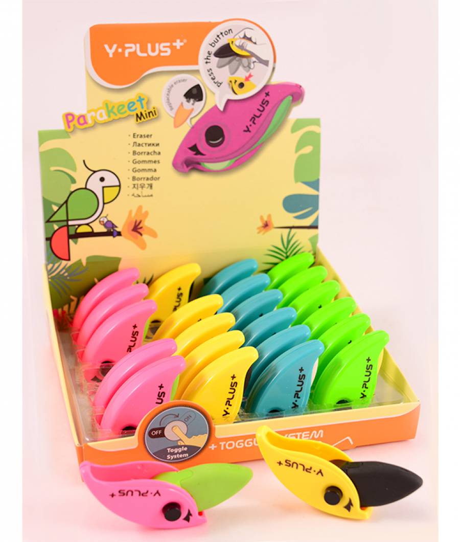 Radiera PARAKEET cutie 24 buc