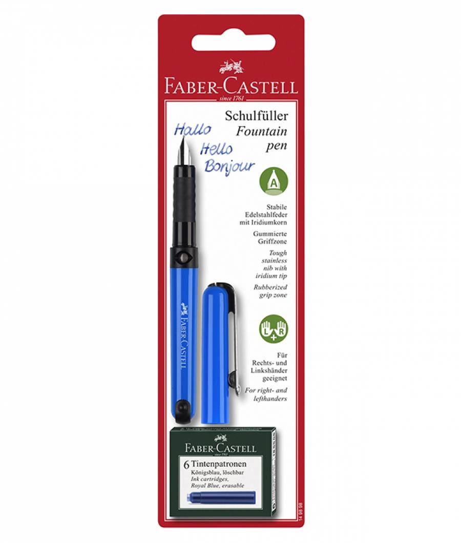 Blister Stilou Scolar Vario si 6 Cartuse Faber-Castell