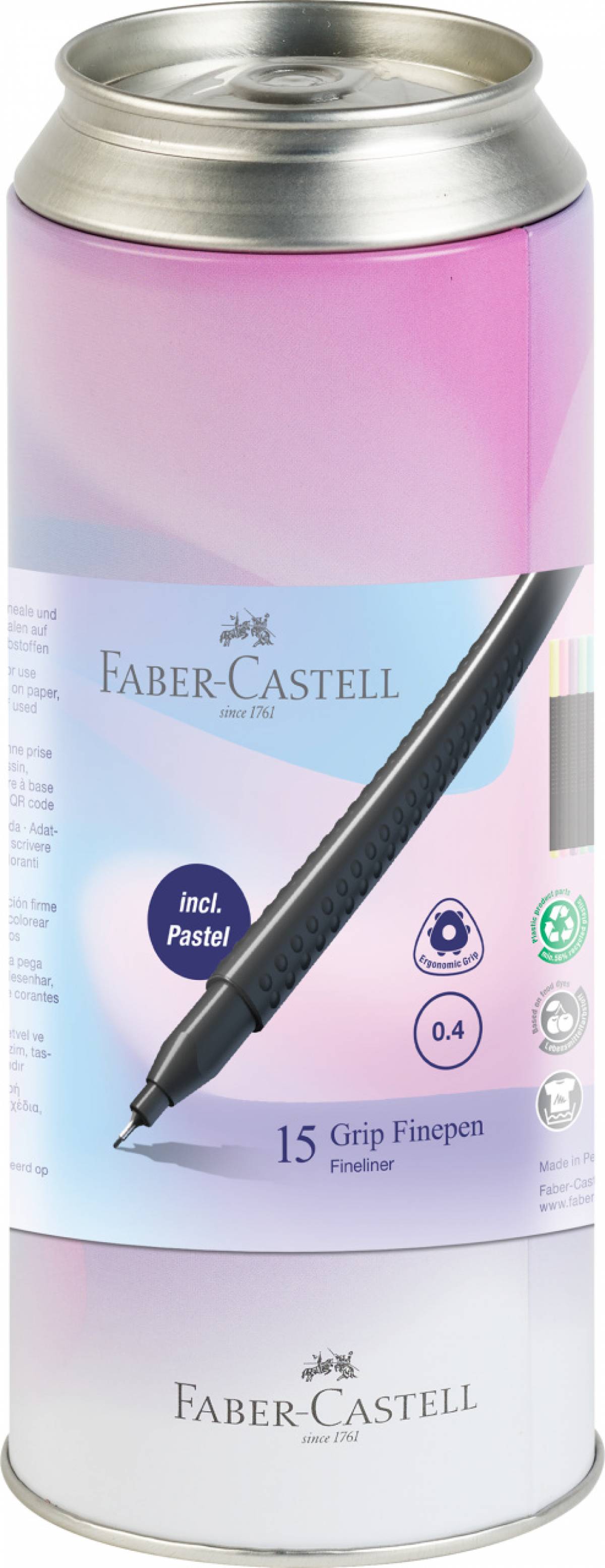 LINER 0.4MM SET 15 BUC PROMO CUTIE METAL FABER-CASTELL