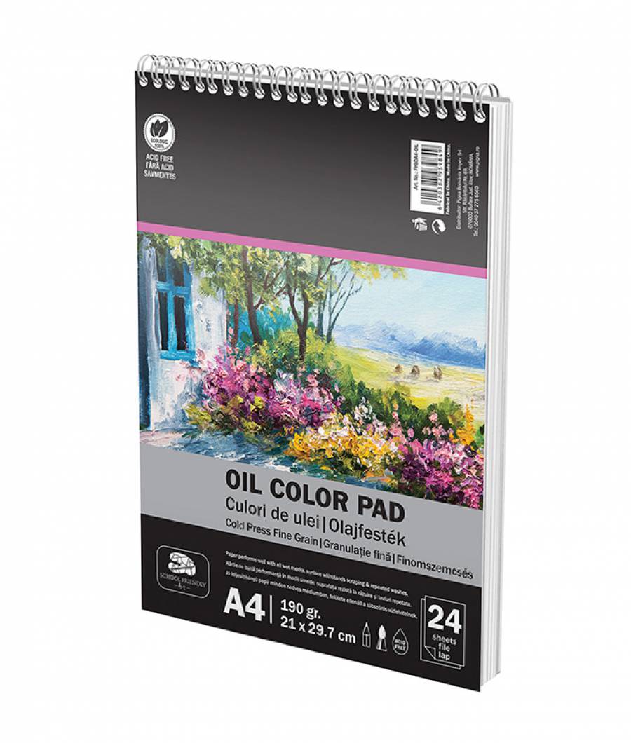 Bloc Desen Spira A4 190g 24file SFART Culori Ulei