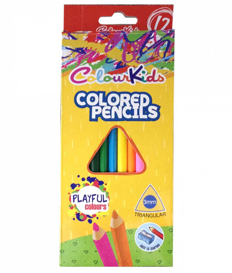 Creioane Color. CK 12 culori Triunghiulare 3 mm  Colour KIDS
