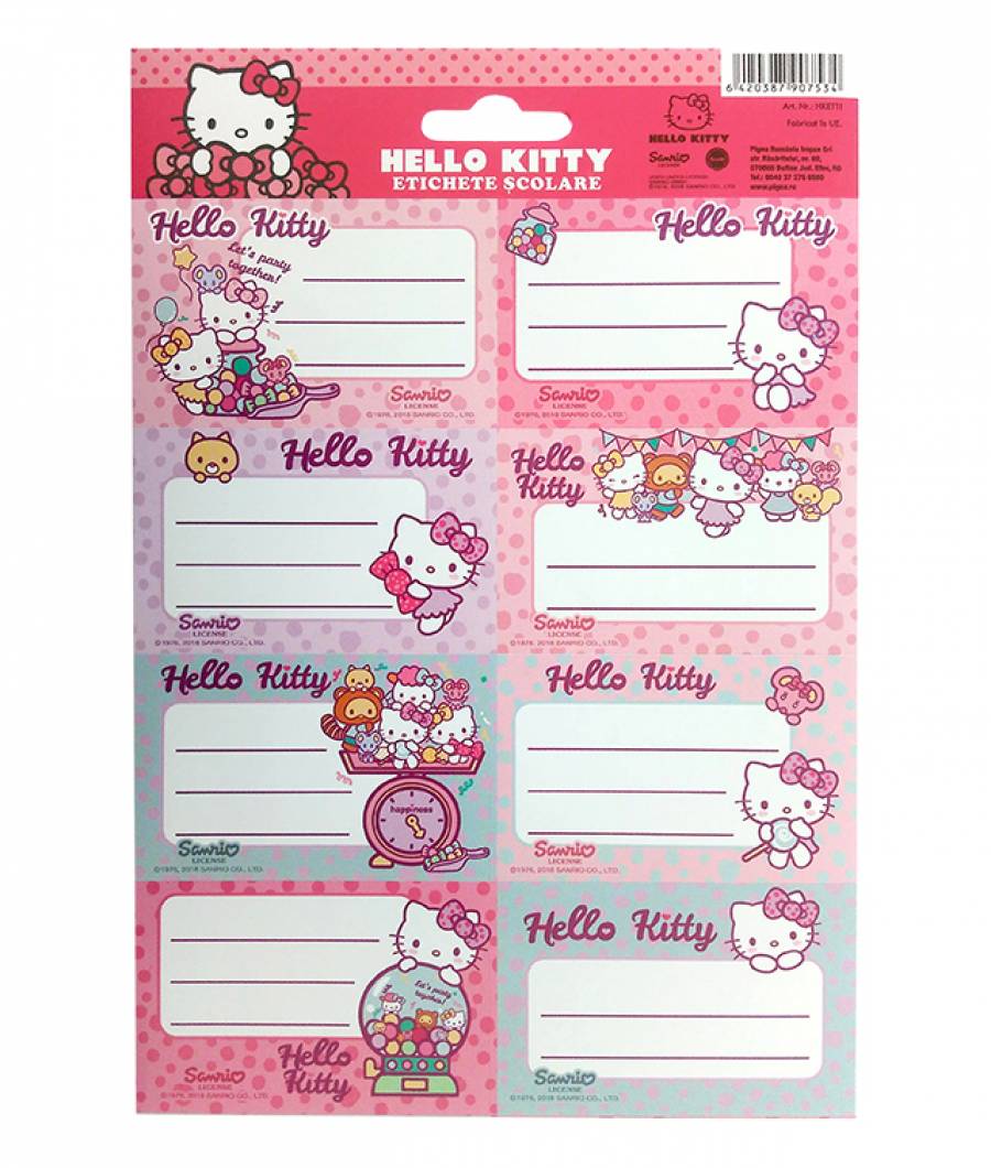 Etichete scolare 40 in set Hello Kitty