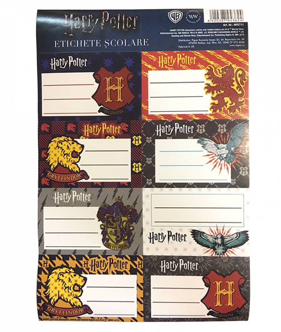 Etichete scolare 40/set Harry Potter .
