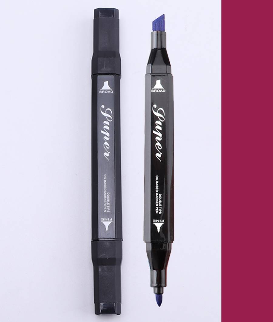 Markere ARTISTI BAOKE 2vf 5-1mm ulei ROSU INCHIS