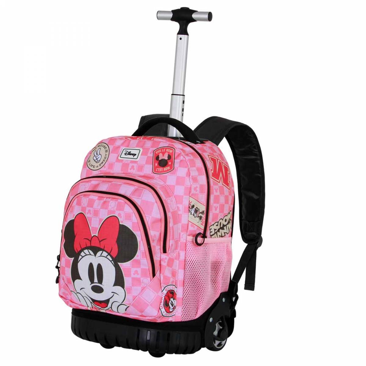 Ghiozdan troler Disney Minnie Mouse Journey FAN GTS, roz 47x32x25cm