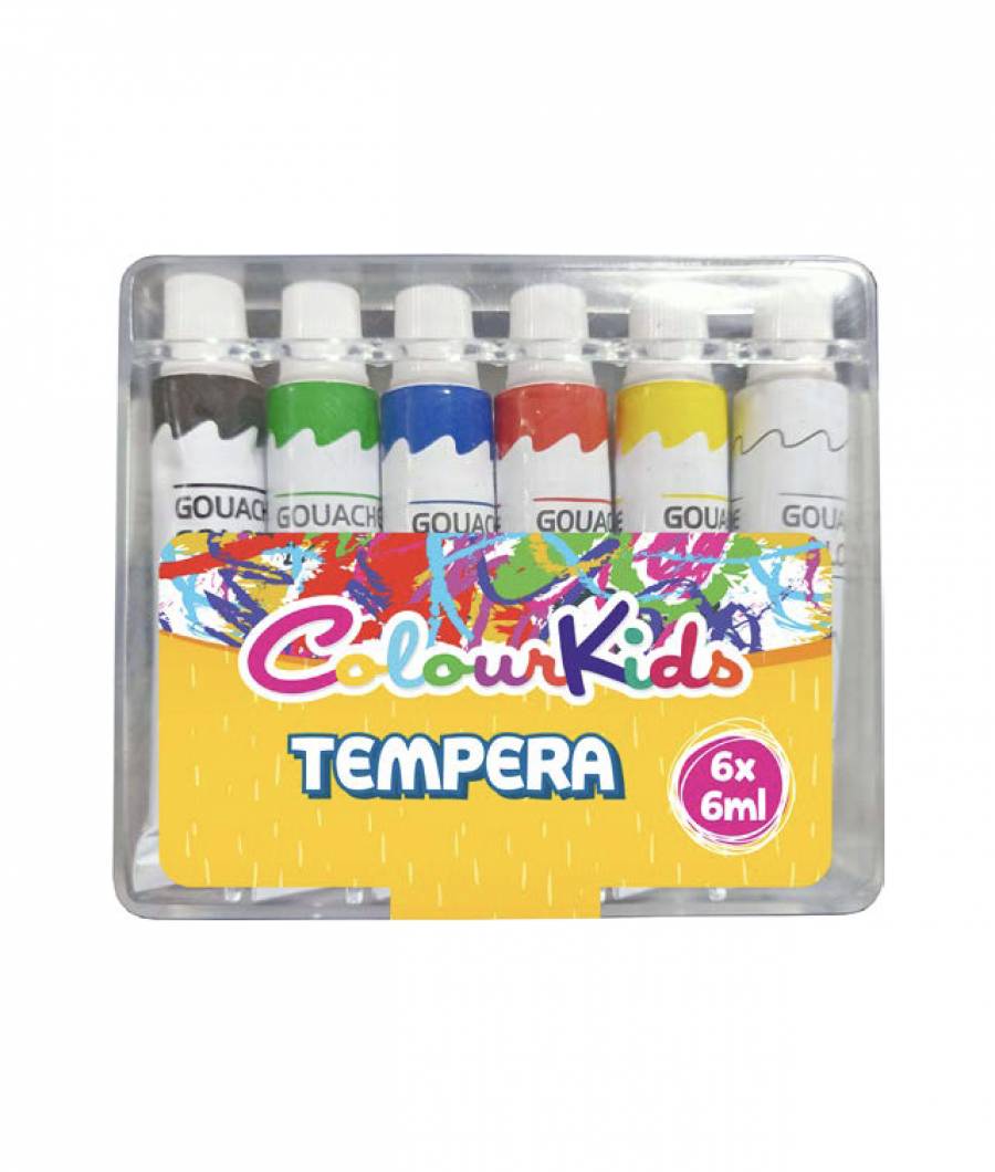 Tempera Colour KIDS 6culori 06ml tub metalic