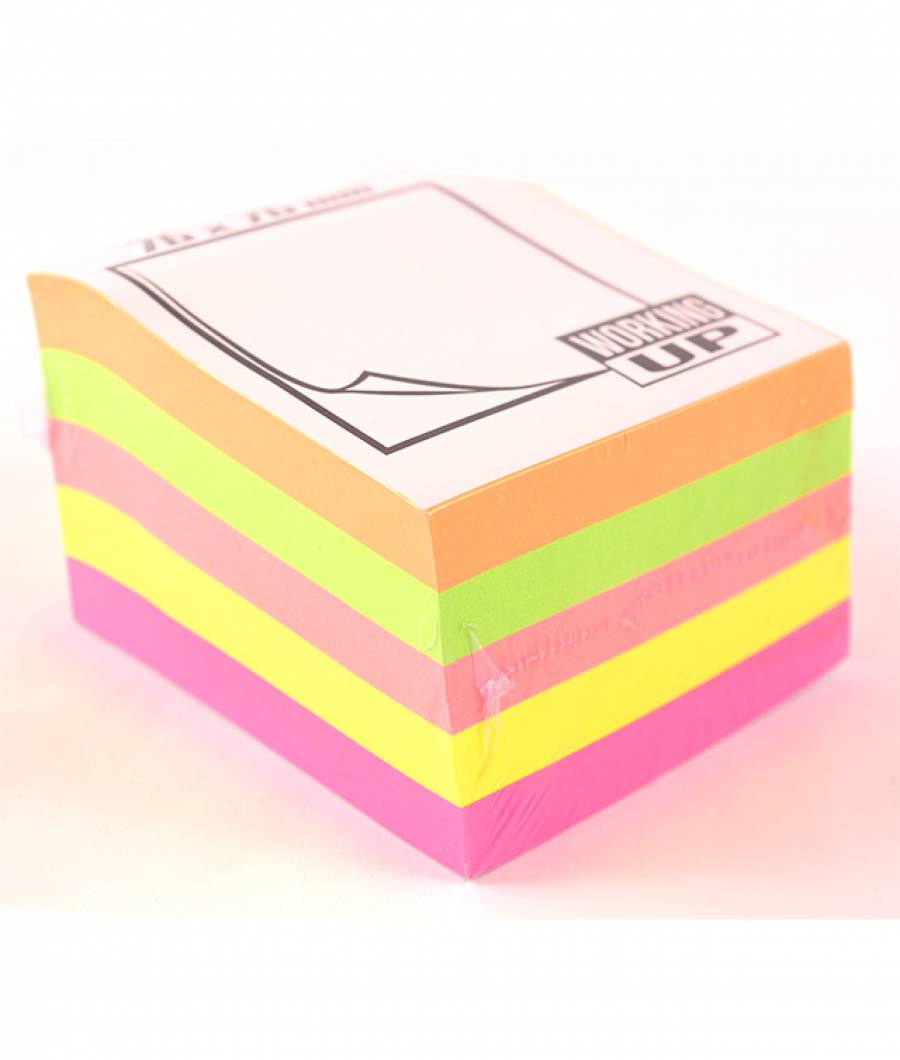 Cub notes adeziv culori Neon 76X76 mm 500 coli W-UP