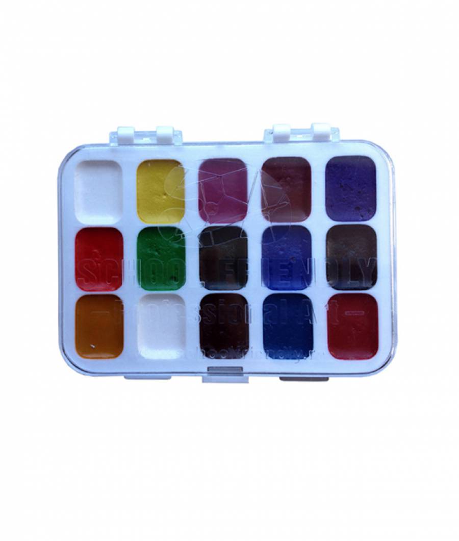Acuarele semi-uscate 15 culori Colour KIDS