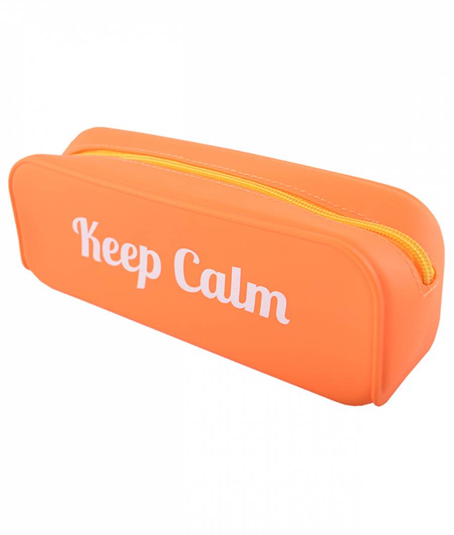 Penar silicon, Mic tip Etui, Schoolfriendly Keep Calm, 1 Fermoar 