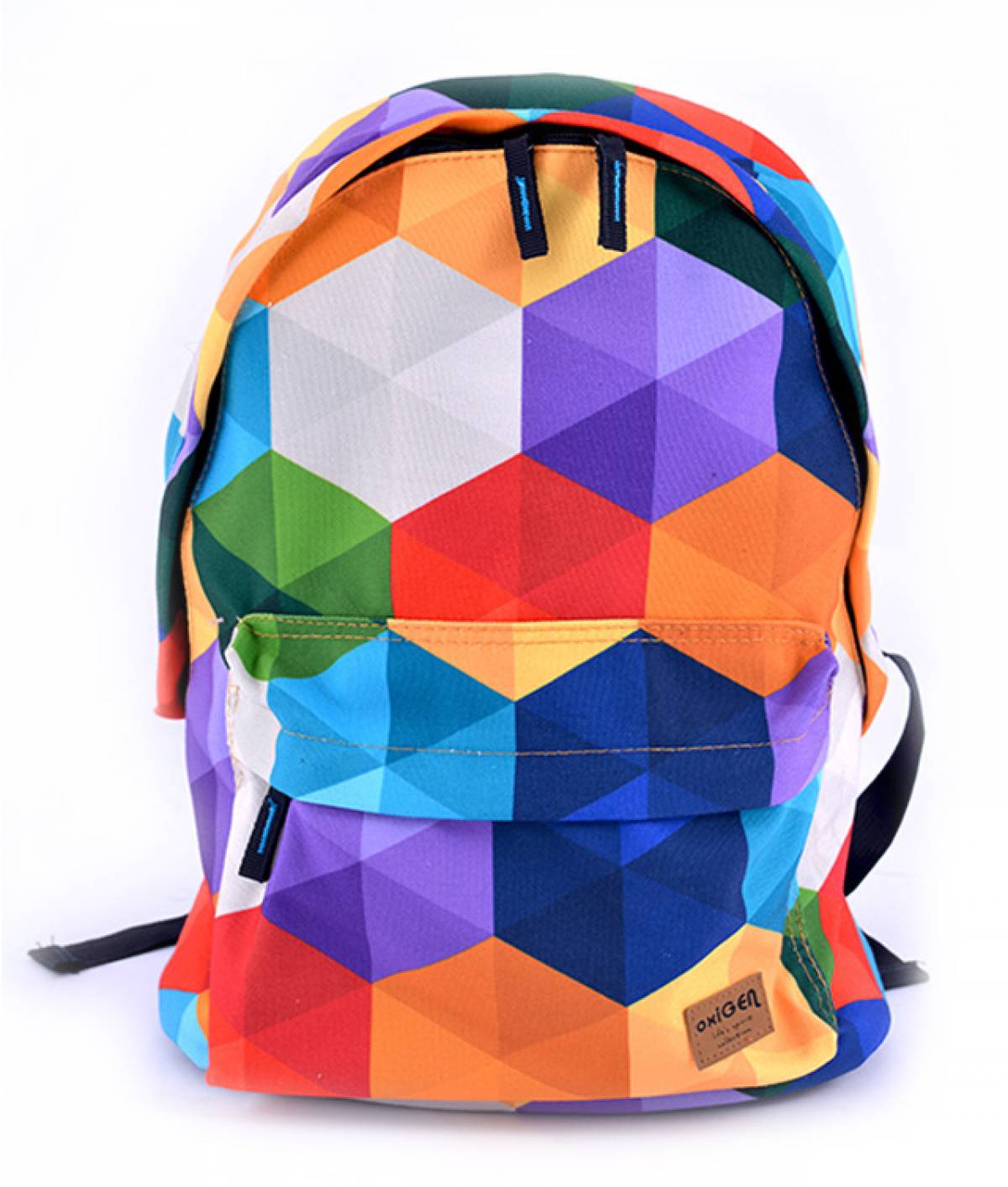 Ghiozdan SCOLAR Simplu Canvas Geometric Positivity