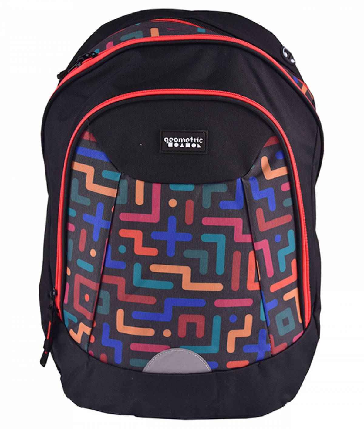 Ghiozdan FUNTASY 3 fermoare Geometric multicolor