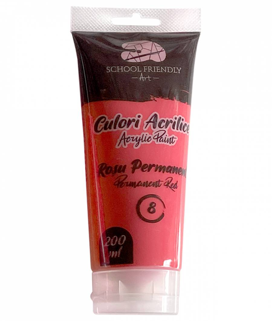 Culori acrilice SF ART PREMIUM 200 ml Rosu Permanent