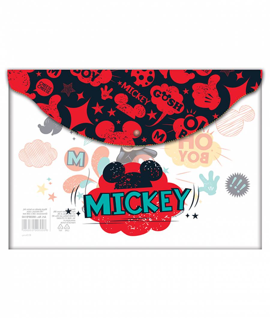 Mapa  plastic  cu buton A4 Mickey .