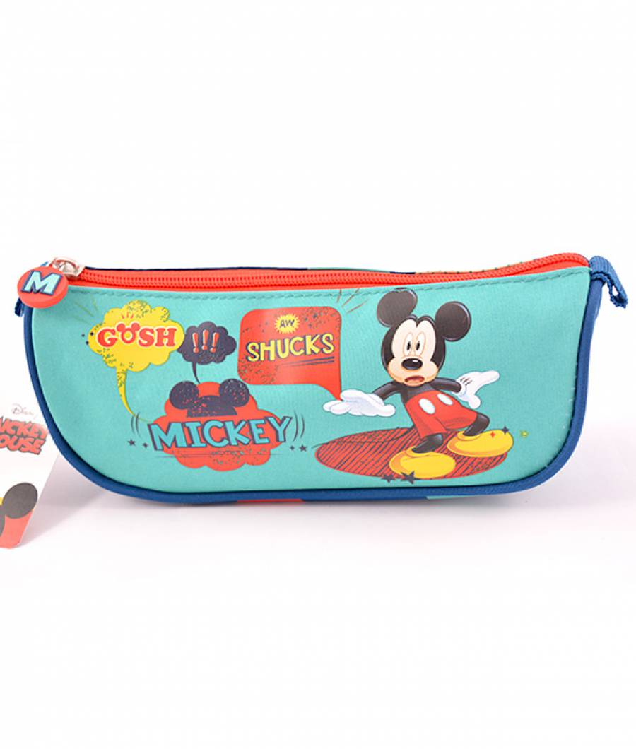 Penar Etui Triunghiular Mickey Albastru Verde Mickey