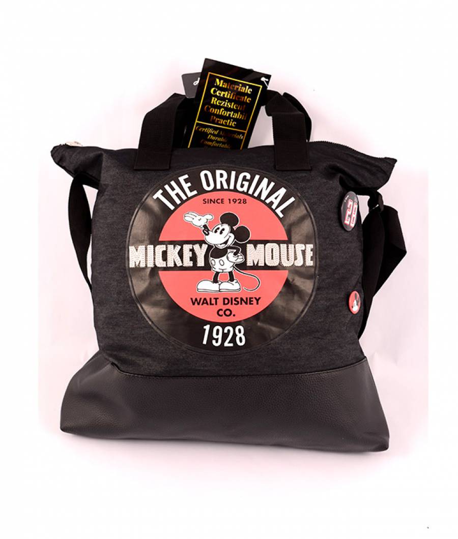 Geanta de umar negru Denim Vintage Mickey