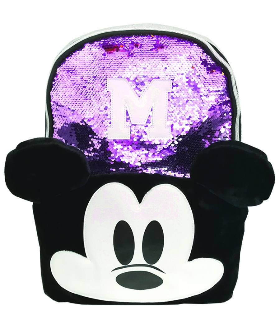 Ghiozdan 43Hx30x12cm Mickey paiete violet