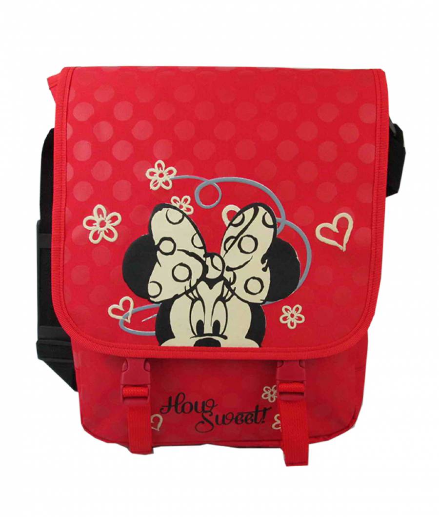 Geanta de umar dreptunghiulara Minnie Mouse Rosu