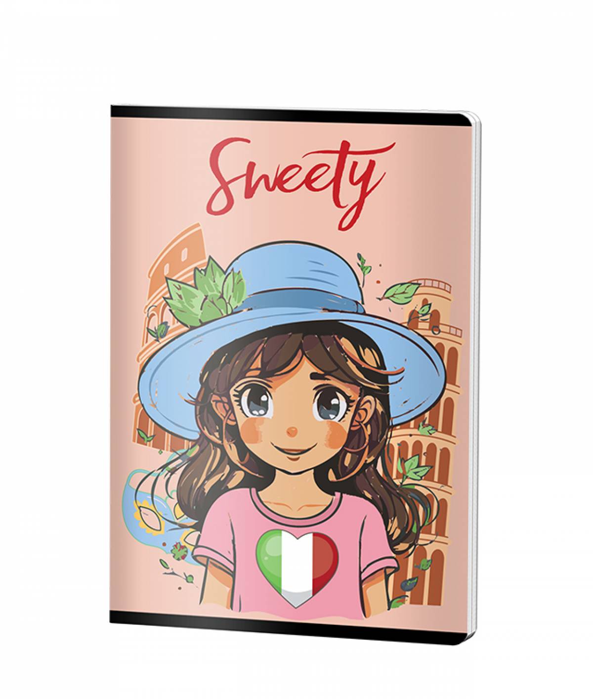 Caiet Capsat Dictando, A5, Pigna , coperta plastic, 48file, 70 gr, FETE IT SWEETY CB