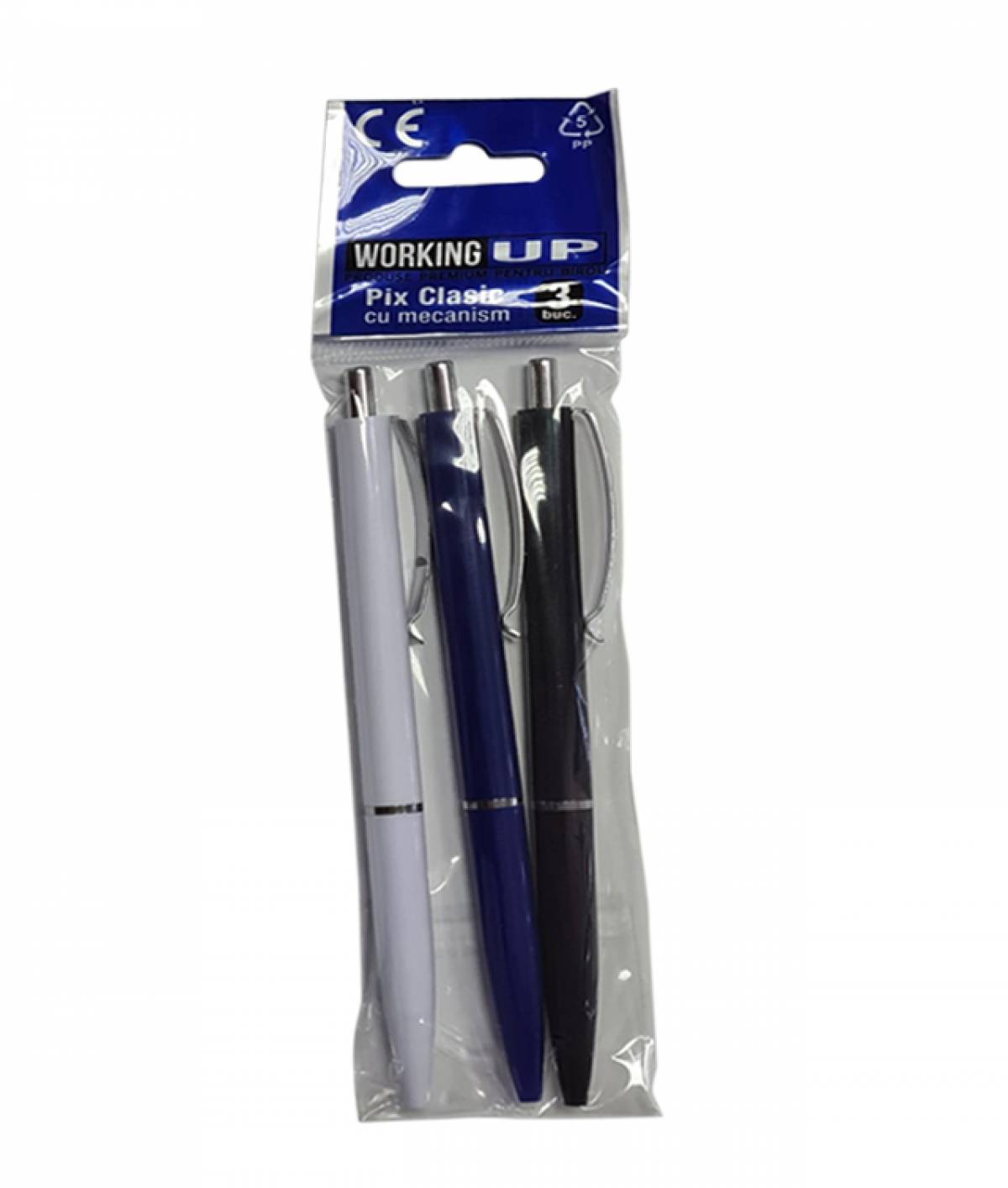 Pix WUP Ballpoint CLASIC 3buc blister diverse culori