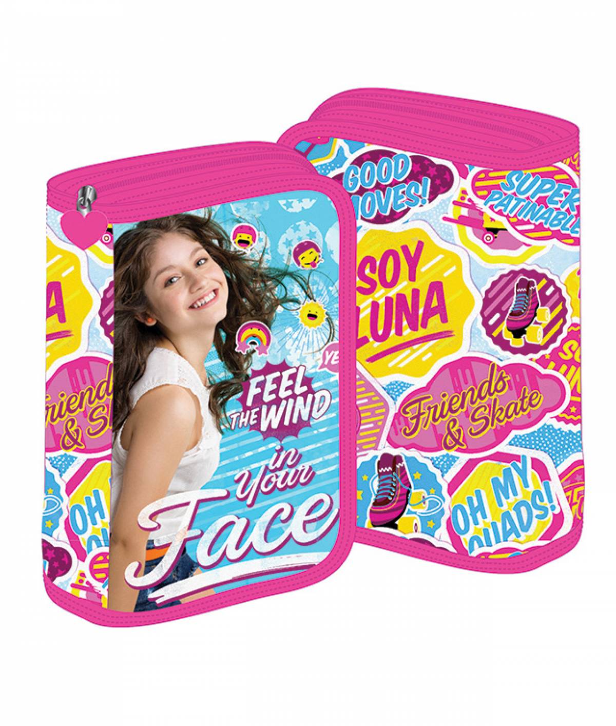 Penar Neechipat  1 fermoar 2 extensii Soy Luna Roz cu Bleau