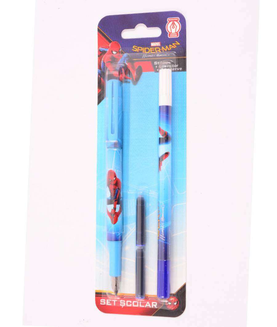 Blister Stilou Iridium 1 corector 2 rezerve Spiderman 