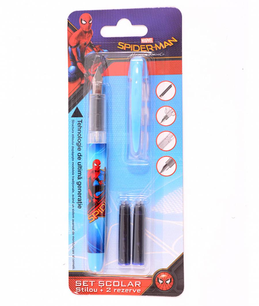 Blister Stilou Basic  cu 2 rezerve Spiderman HC 