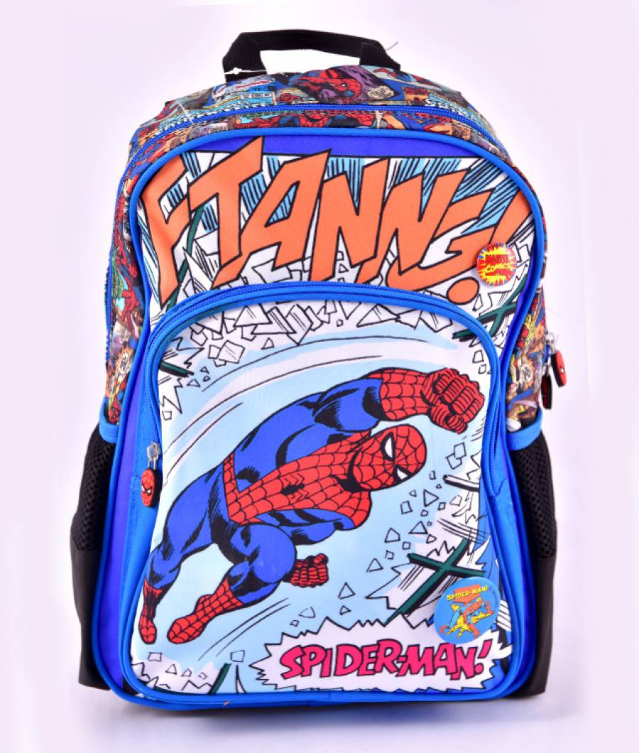 Ghiozdan preg?titoare albastru multicolor Spider-Man