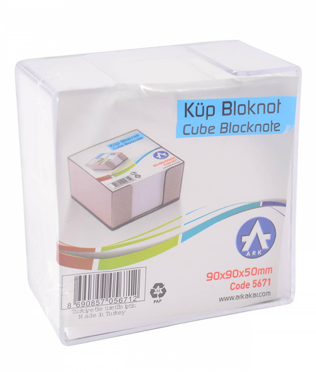 Cub ARK din palstic cu hartie alba