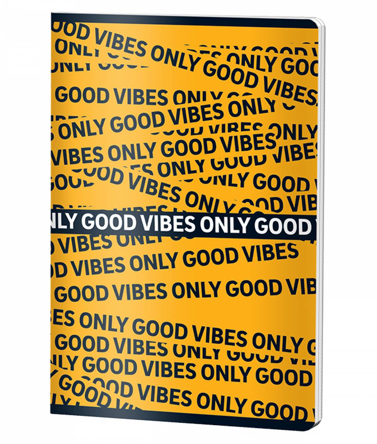 Caiet Dictando, A4, GOOD VIBES, 60file, 70 gr, YELLOW