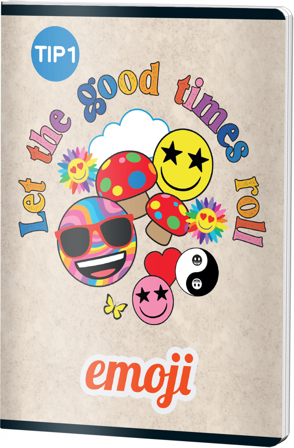 Caiet Tip1, A5, EMOJI CLASIC, 24file, 70gr GOOD TIMES