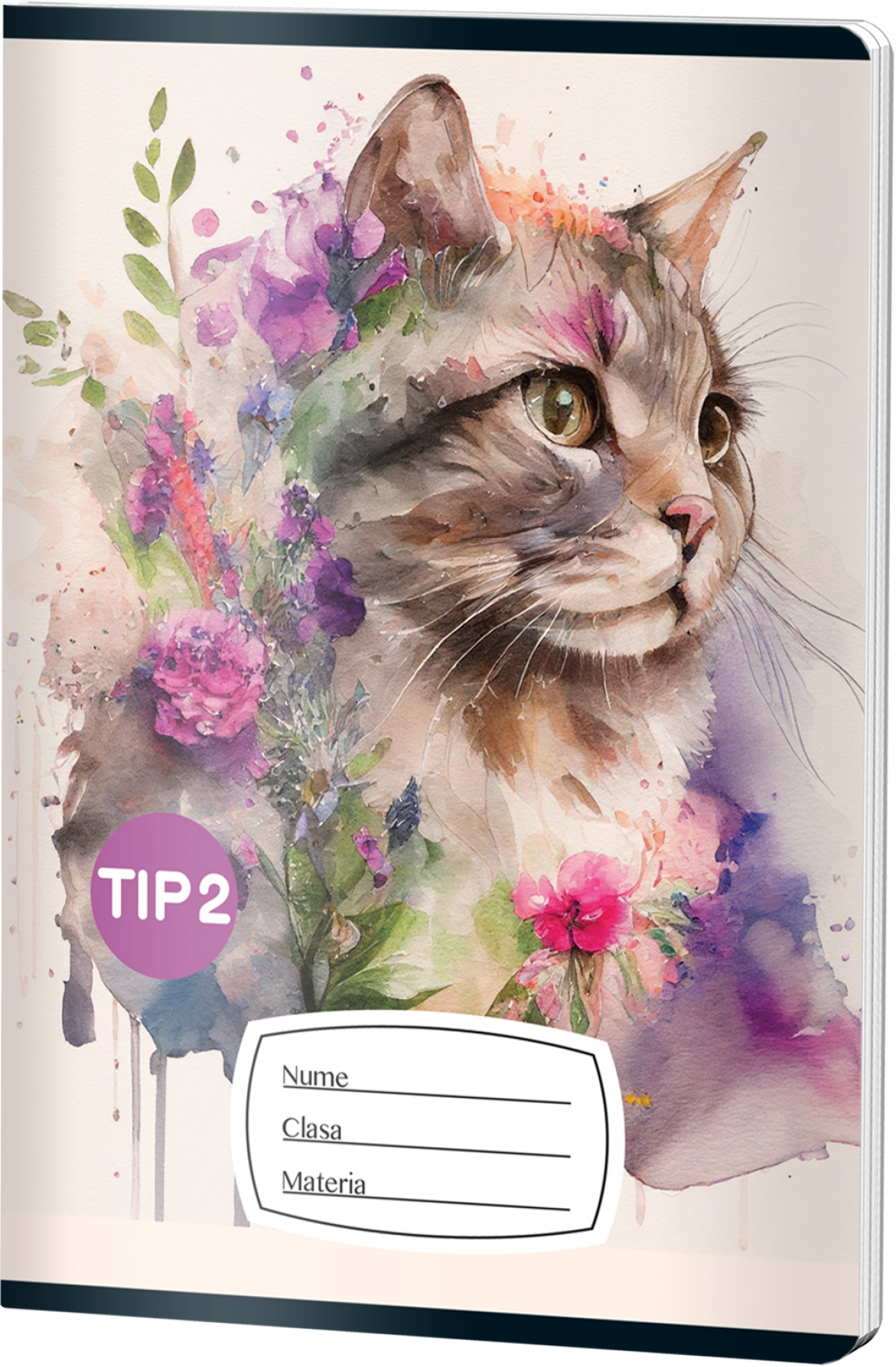 Caiet Tip2, A5, Pigna, 24 file, hartie 70gr, ANIMALE I