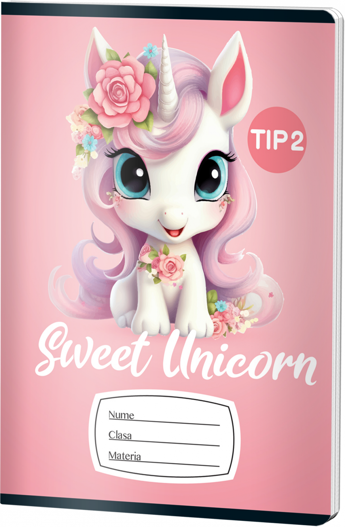 Caiet Tip2, A5, Pigna, 24 file, hartie 70gr, UNICORN V