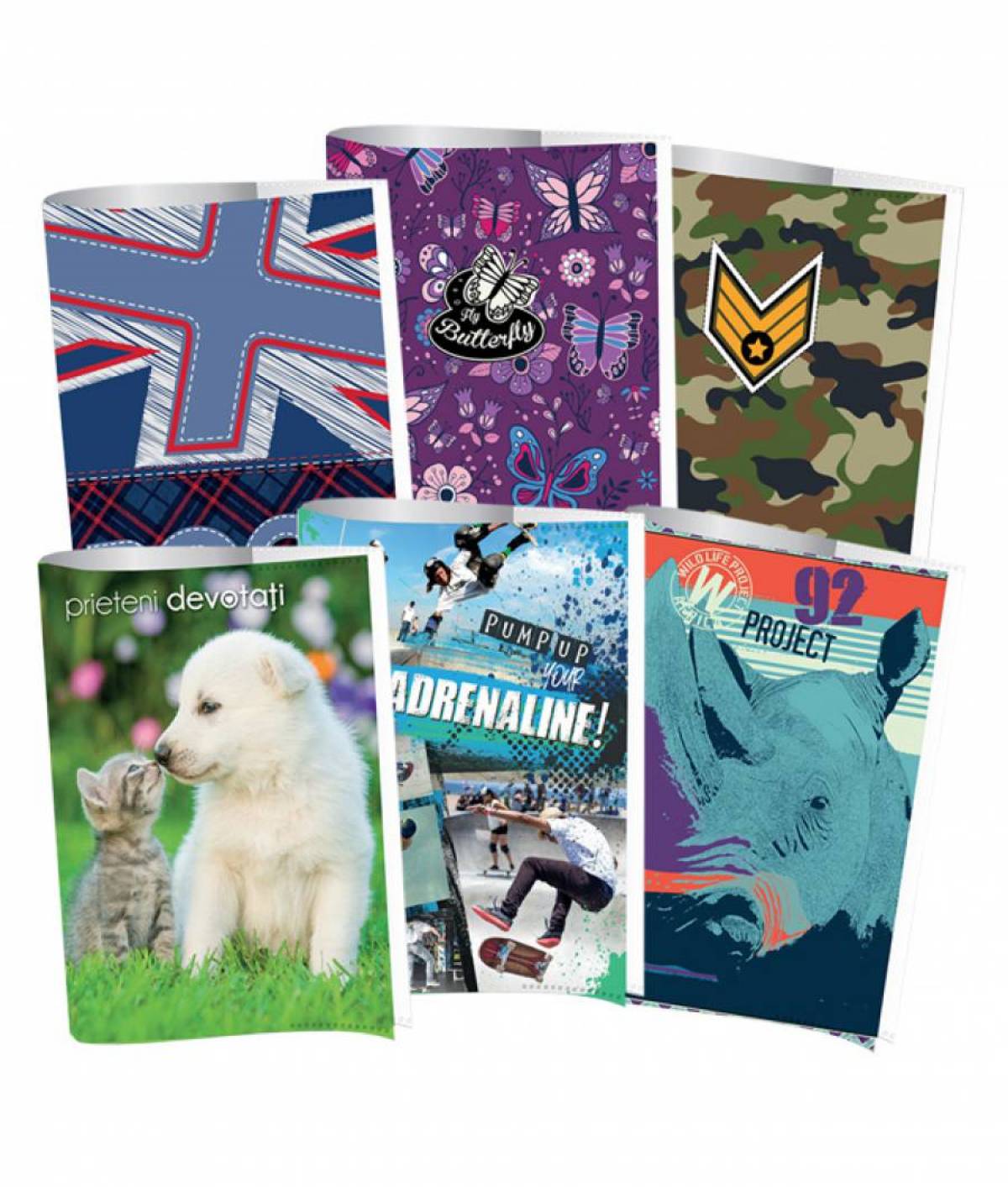 Coperta A5 color PP cristal 5buc xset FETE